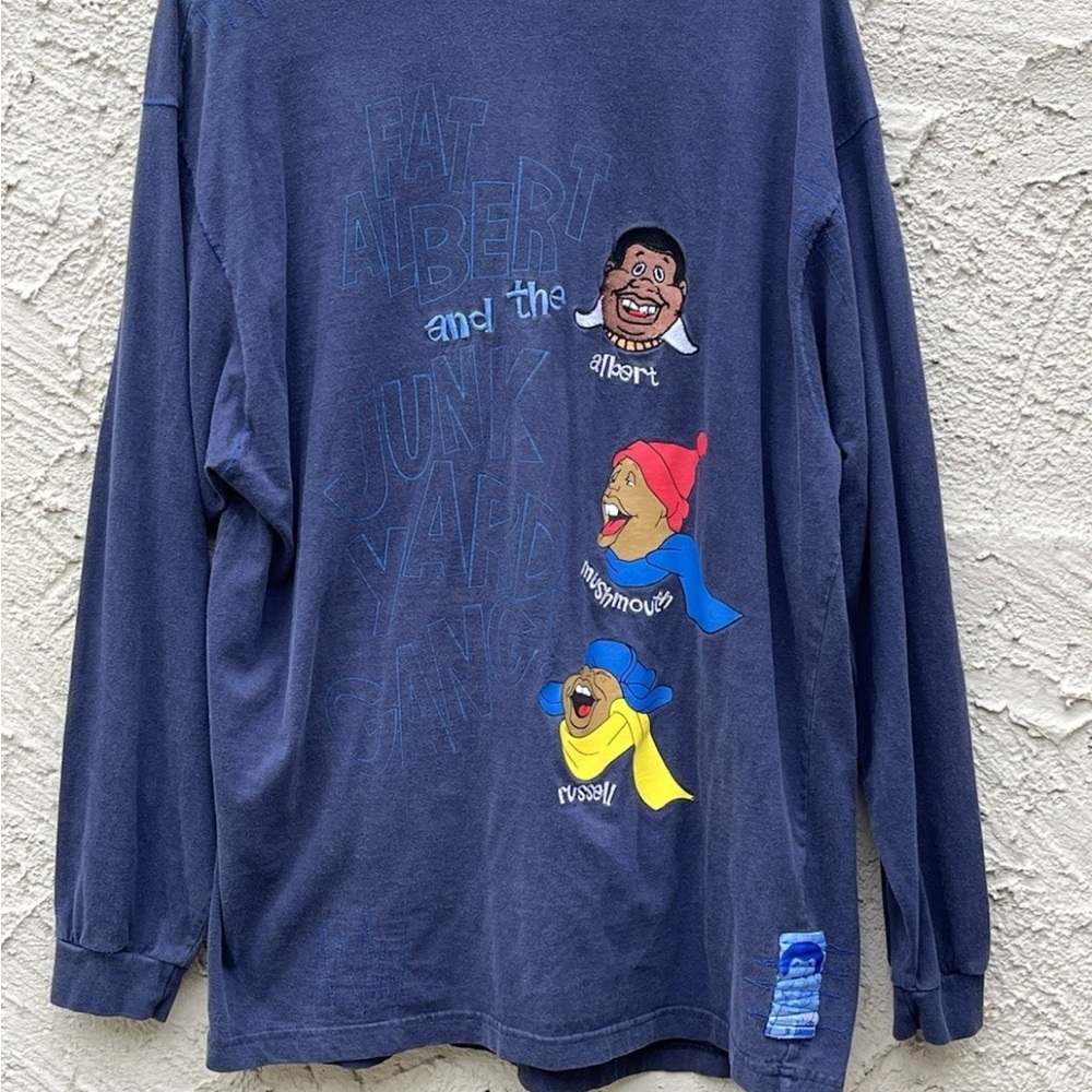 NEW VTG FUBU Platinum Fat Albert & The JunkYard Gang Embroidered Long Sleeve 3XL